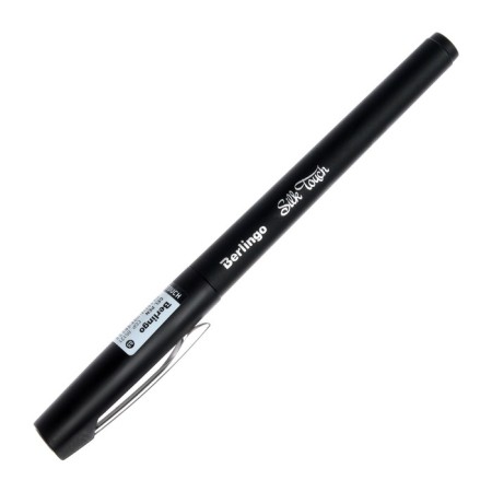 Gel pen Berlingo "Silk Touch", 0.5 mm, black, flu-3
