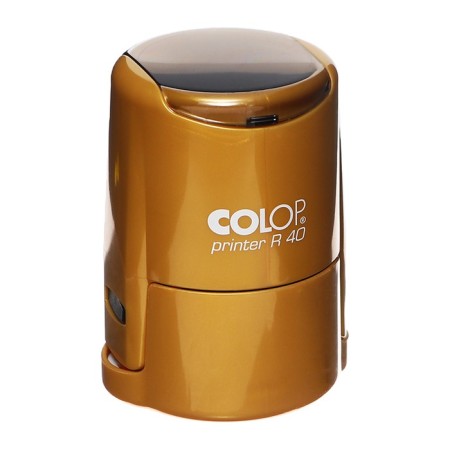 Equipment for round printing automatic Colop Printer R40, diameter 41.5 mm, with a lid, golden housing-7