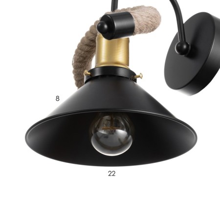 Bra "Jarro" E27 40W black 16x16x32 cm-4