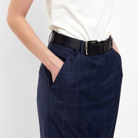 Women's pants in the Minaku cage: classic blue color, pr 44-4