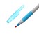 Ballic handle 0.7 mm, blue rod, white body with a rubber holder and cap, mix