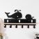 Decorative metal hooks "Kit and kitsok" black 22x9.5x37 cm