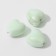 Ceramic "heart" 12 mm, (set of 3 pcs.), The color is light green