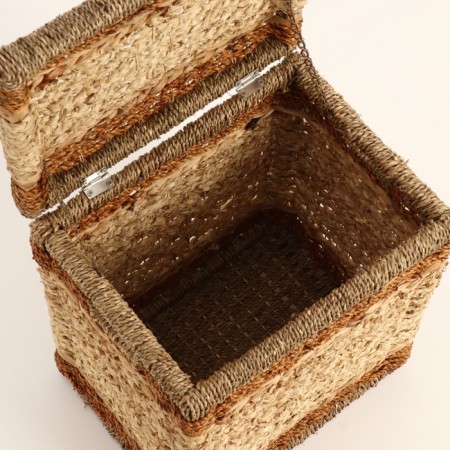 Wicker basket, 47x37x57 cm, algae, corn sheet-4