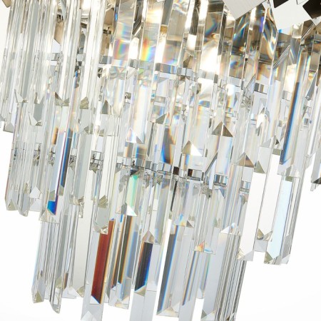 Suspension lamp ST LUCE. SL1232.103.06. Casorta. 6x60 watts, E14, 48x48x62 cm, chromium color-4