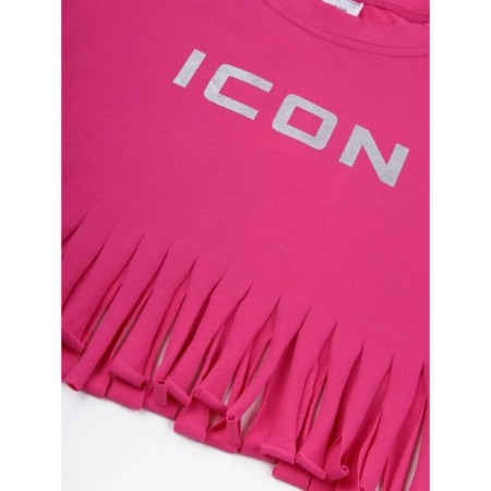 T -shirt for girls, height 134 cm, fuchsia color-10