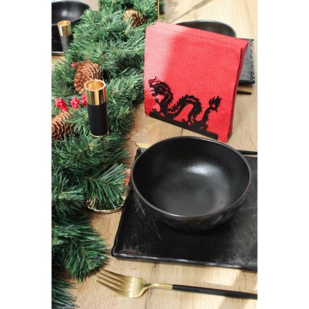 Magistro “Dragon” napkin, 14 × 4 × 9 cm, black color-9