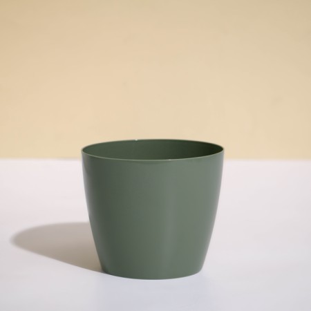 Flower pot, d = 12.5 cm, 1 l, plastic, green sage