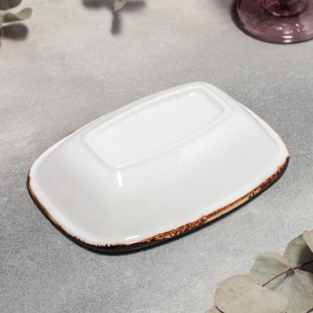 Porcelain rectangular "Eligans", 18 × 13 cm, white color-2