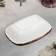 Porcelain rectangular "Eligans", 18 × 13 cm, white color