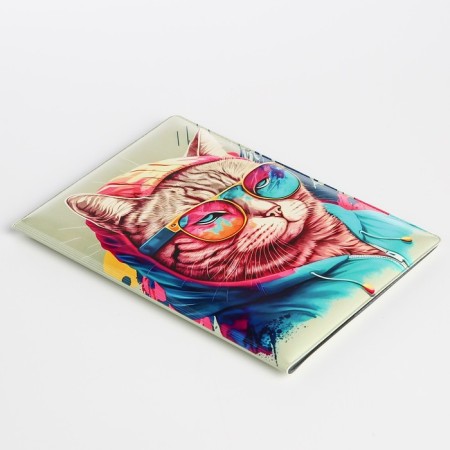 Cover for passport, gray/multi -colored color-3