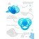 Gift set for a boy: holder and container for a dummy + gift, blue color