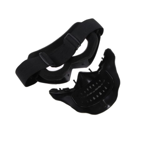 Mask glasses for motor vehicles, collapsible, transparent visor, black color-4