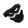 Mask glasses for motor vehicles, collapsible, transparent visor, black color