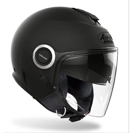 Helios open helmet, matte, size s, black-1