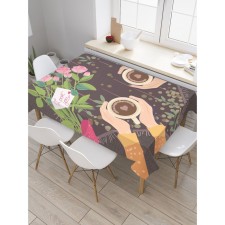 Tablecloth on the table 
