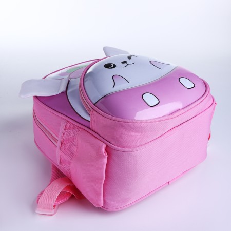 Baby backpack on lightning, 3 outer pockets, pink color-3
