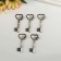 Metal decor "Key with a heart" 4.6x2 cm