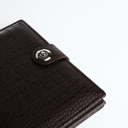 Cover for car documents and passports for magnet, brown color-3