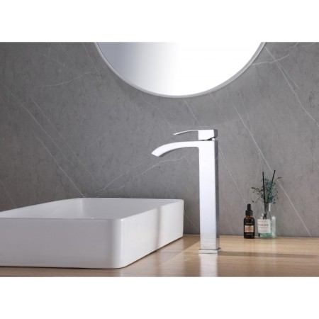 ABBER WASSERFALL AF8611 shell mixer, single -leaf, pour 160 mm, chrome-1