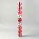 Set of balls plastic D-8 cm, 9 pcs "Melody" Snowlies gloss, red