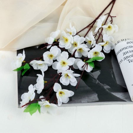 Flowers artificial "Branch of the apple" 4.5x58 cm, white