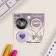 Icons sunset set 3 pcs d = 25 mm "heart prints" 7x7 cm
