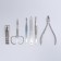 Manicure set "reptile", 6 items, in case, red color