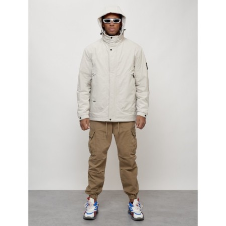 Male spring jacket, size 52, light gray color-13