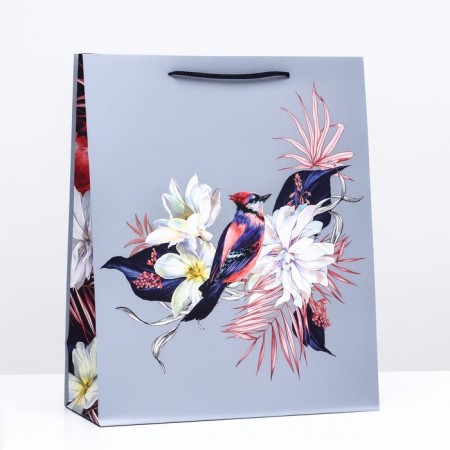 Gift package "Bouquet with a bird" 26 x 32 x 12 cm
