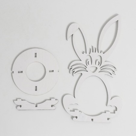 Easter stand "Hare" 9.3x6.5x17 cm (set 3 parts) White-5