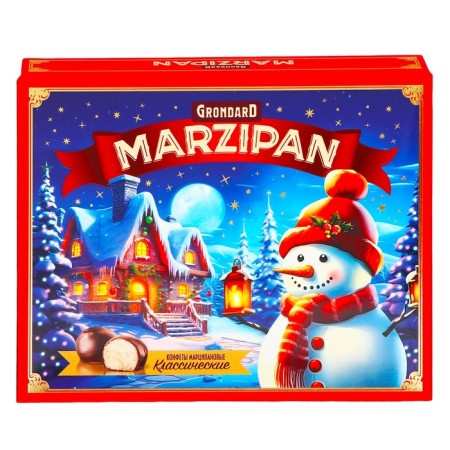 New Year. New Year's glazed "marzipan classic" candies, 126 g-1