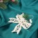 Decoration Christmas tree "Gang of pearls" 11x10 cm, white