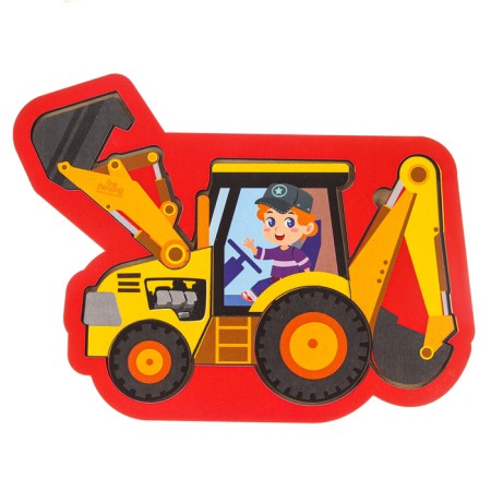 Puzzle puzzle "Tractor" for the smallest-4