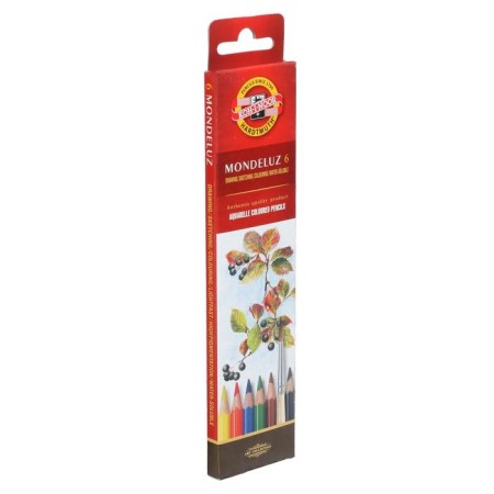 Pencils Watercolor set 6 colors Koh-I-Noor Mondeluz 3715-1