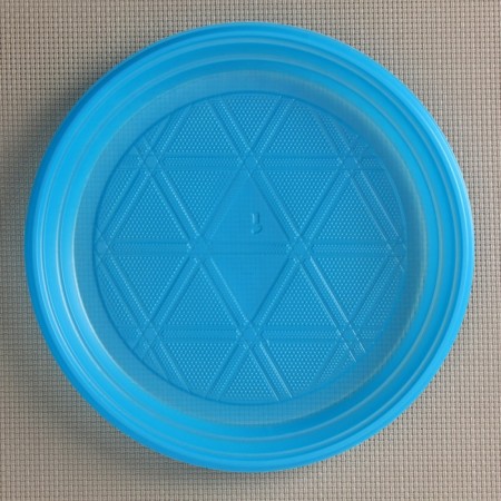 Disposable dessert plate, d = 16.5 cm, blue color-1