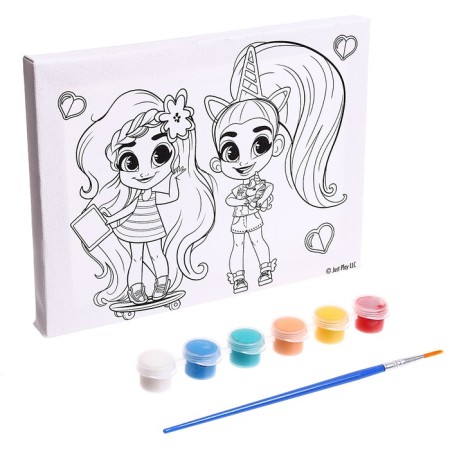 Set for children's creativity Hairdorable, painting canvas, 15 × 20 cm-1