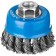 Cup brush "Bison" 35275-120_z02, twisted, steel, wicker bundles 0.5 mm, M14x65 mm