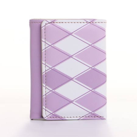 Women's wallet on the button, lilac color-2