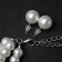 Set 2 subjects: chocker, earrings "celebration" trio, white-silver color, 30 cm