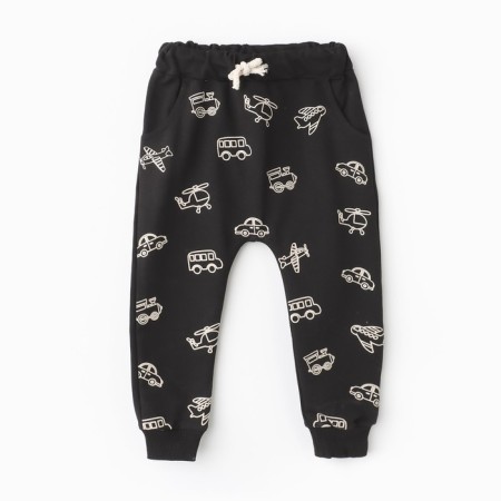Pants for a boy, black color, height 92 cm
