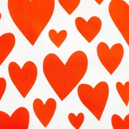 Red Hearts 30x70cm, 100% cotton, sarzha 190 g/m2-4