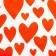 Red Hearts 30x70cm, 100% cotton, sarzha 190 g/m2