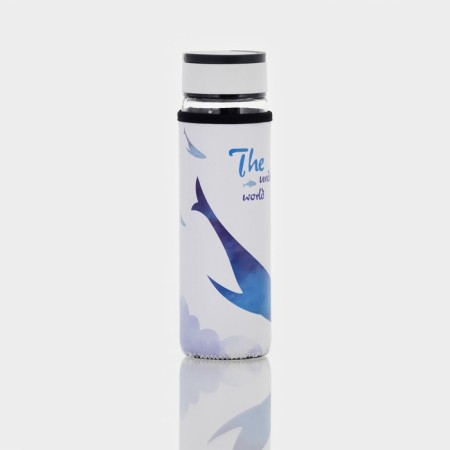 A glass bottle with a handle in a cap “Kit”, 500 ml, h = 23.5 cm, Mix drawing-9