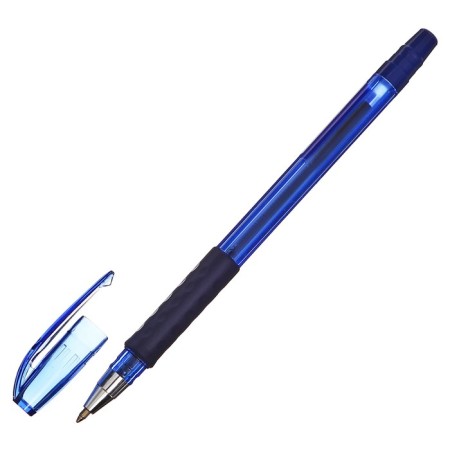 Ballpoint Pentel pen “Ideal student handle”, three-sided capture zone, node is 0.7 mm, blue rod, oil base, rubber flu-3