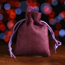 Gift bag from canvases, lilac, 7 x 9 cm