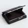 Women's wallet on the button, black color