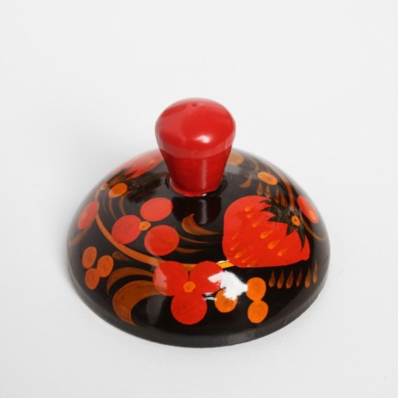 Solonka "Berry", 9 × 6.5 cm, Khokhloma-3