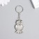 Front metal "Eagle owl" silver 4.5x2.5 cm