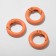 Carabiner "Ring" d = 2 cm (set of 3 pcs.), Orange color